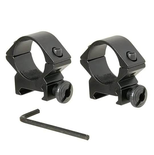 Ring Mount Ø25MM, Laag, Voor RIS Rails – 2 Stuks
