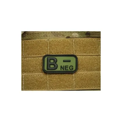 B NEG Rubber Bloodtype Patch - vario
