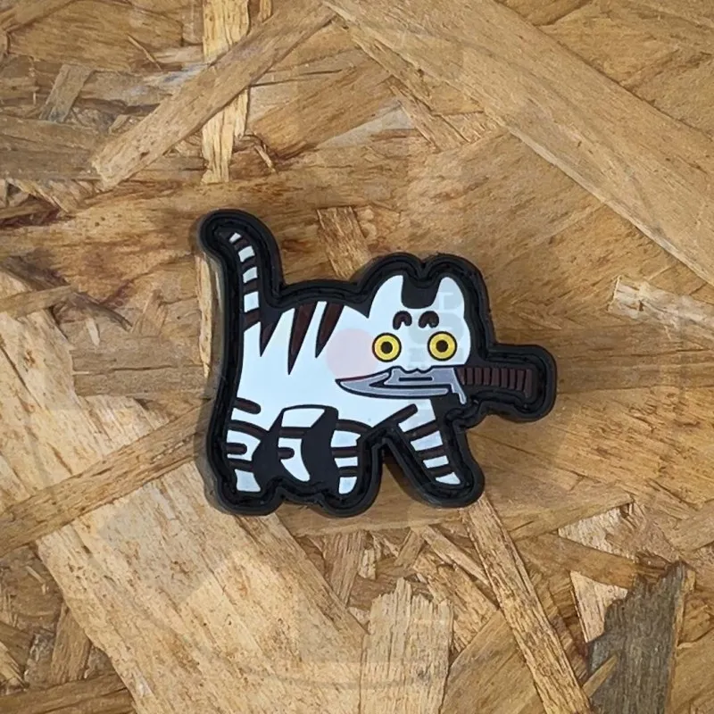 TheTower Company Knife Cat Small - Patch · Blanco