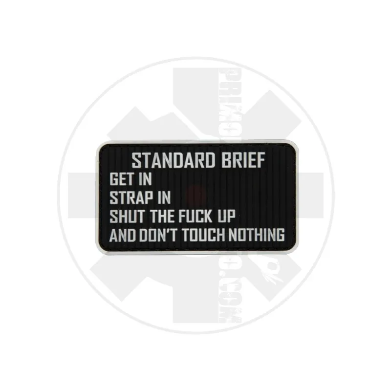 Standard Brief Patch 80x45mm · Negro