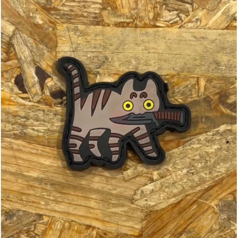 TheTower Company Knife Cat Small / Patch · Tan grey