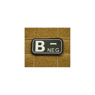 B NEG Rubber SWAT Bloodtype Patch - vario