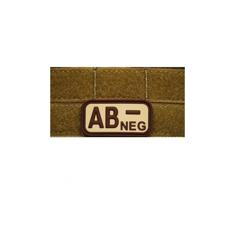 vario AB NEG Rubber Bloodtype Patch · Tan / FDE