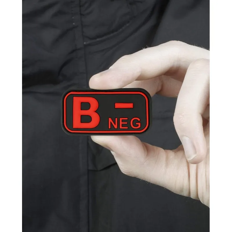 vario B Neg Rubber Bloodtype Blackmedic Patch
