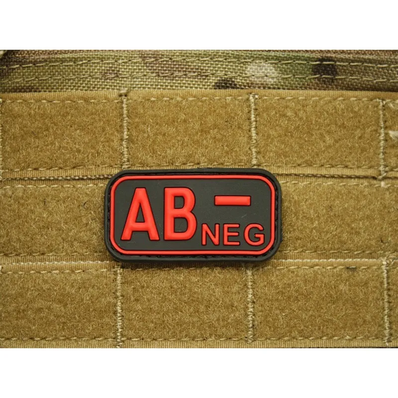 vario AB Neg Rubber Blackmedic Bloodtype Patch