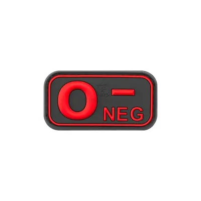 0 Neg Rubber Bloodtype Blackmedic Patch - vario