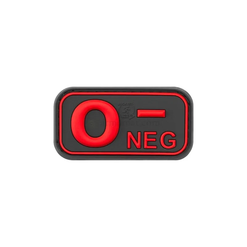vario 0 Neg Rubber Bloodtype Blackmedic Patch