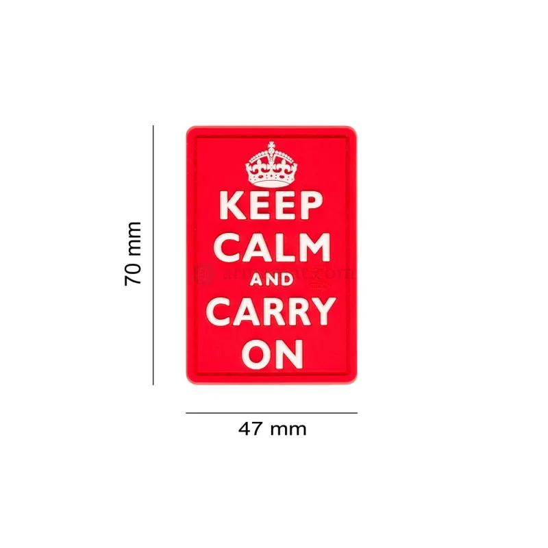 JTG Keep Calm Rubber Patch Color