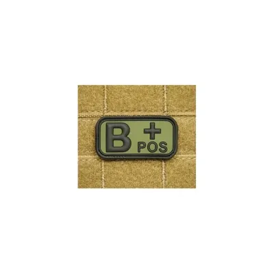 B Pos Rubber Bloodtype Patch - vario