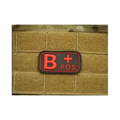 B Pos Blackmedic Rubber Patch - vario