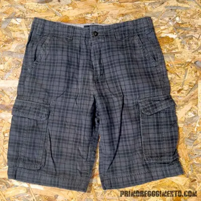 Bermuda Cargo Quadri /Tortora - 32 - Second Hand - vario