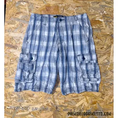 Bermuda Cargo Quadri Blu - 30 - Second Hand - vario