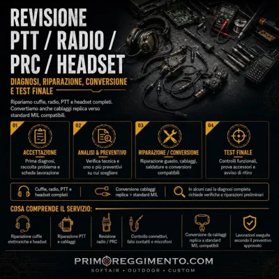 Revisione PTT / Radio / PRC / Headset - PRIMOREGGIMENTO.COM
