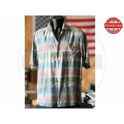 Camicia Hawaiana Seta Pastello New York L USATO - vario