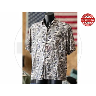 Camicia Hawaiana Seta Blu XL USATO - vario