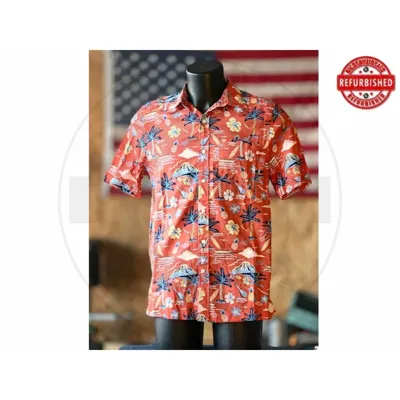 Camicia Hawaiana Rossa Tropicale S USATO - vario