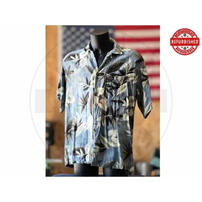Camicia Hawaiana Foglie Azzurre XL USATO - vario