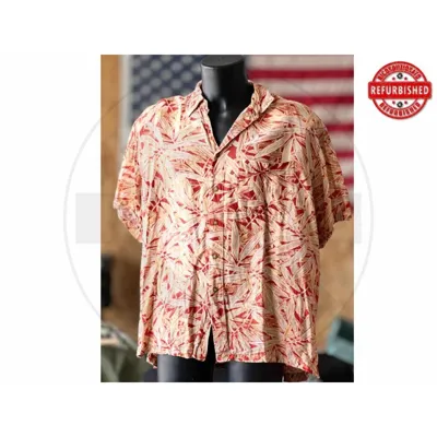 Camicia Hawaiana Foglie Arancio XL USATO - vario
