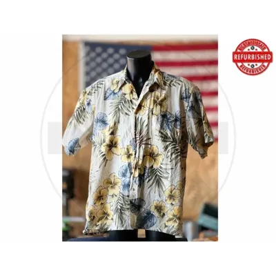 Camicia Hawaiana Floreale Gialla XL USATO - vario