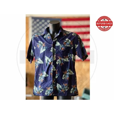 Camicia Hawaiana Floreale Blu M USATO - vario