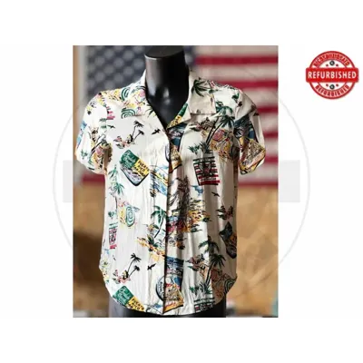 Camicia Hawaiana Cartoline Tropicali M USATO - vario