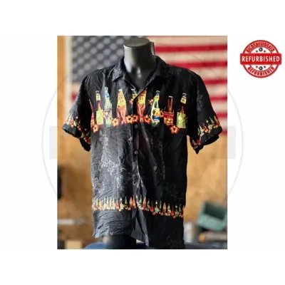 Camicia Hawaiana Birre Nere 2XL USATO - vario