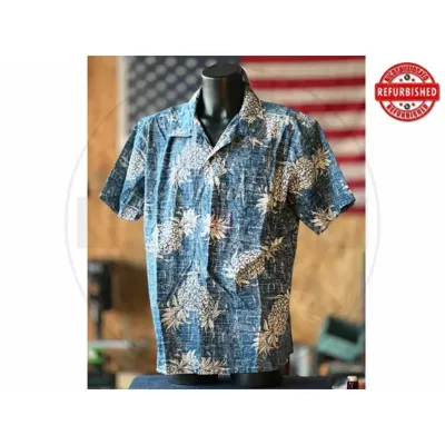 Camicia Hawaiana Ananas Blu XL USATO - vario