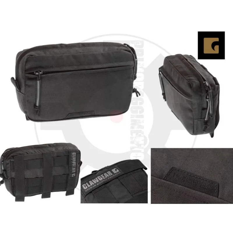 Claw Gear Medium Horizontal Utility Pouch Zipped Core · Negro
