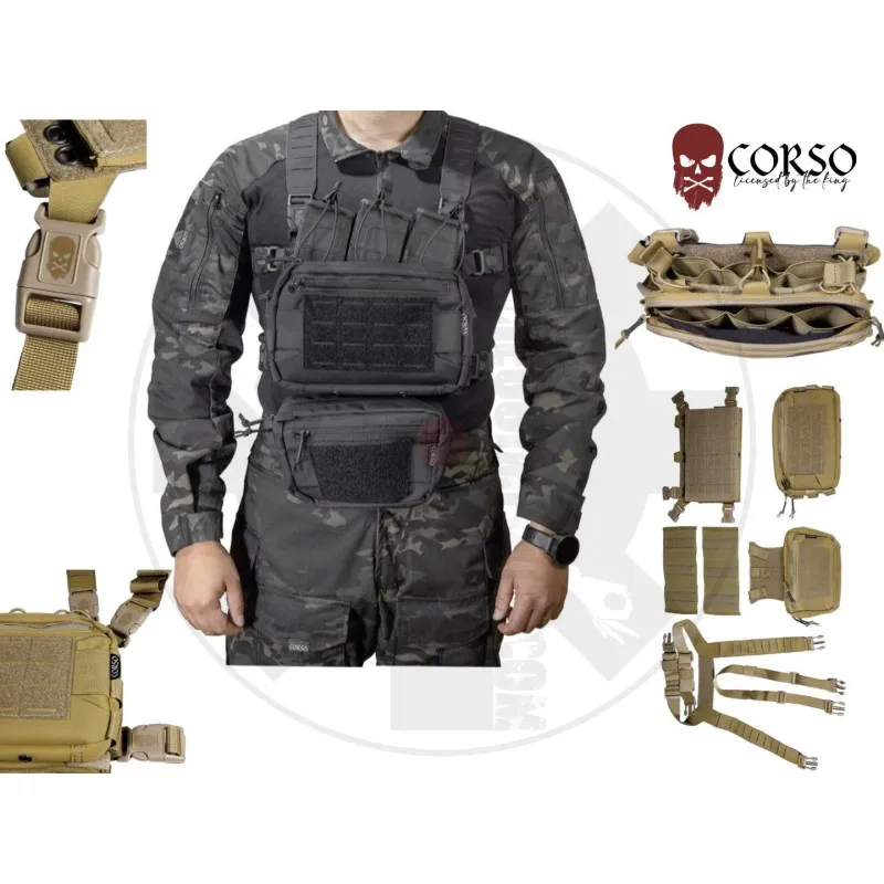 Corso Chest Rig Flint MK1 · Negro