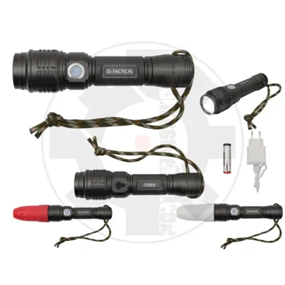 Torcia 300LUMENS con Ricarica USB - JS-Tactical - Royal