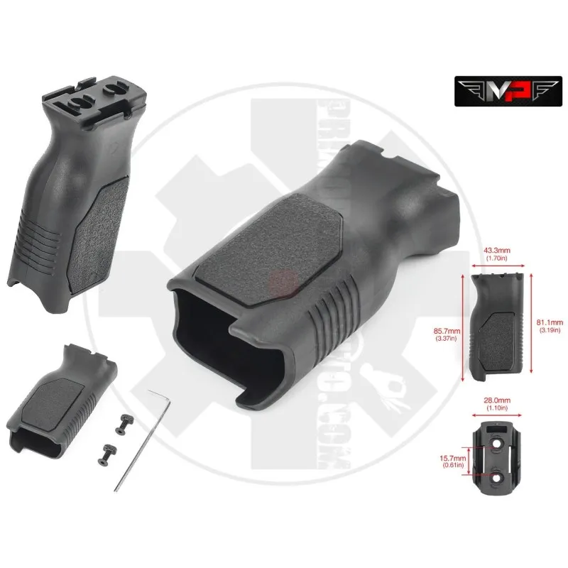 MP Airsoft Vertical Grip for M-LOK/KeyMod Systems · Negro