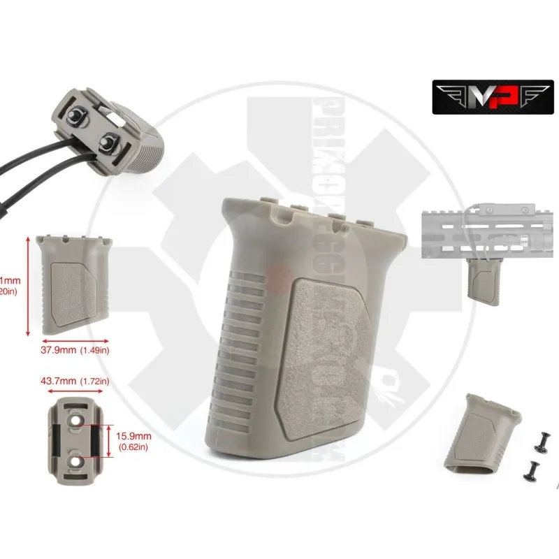 MP Airsoft Front Wire Grip M-LOK / KeyMod · Tan / FDE