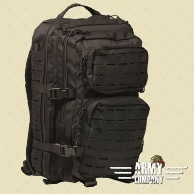 US Laser Cut Assault Backpack – Zwart