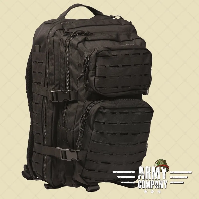 US Laser Cut Assault Backpack – Zwart
