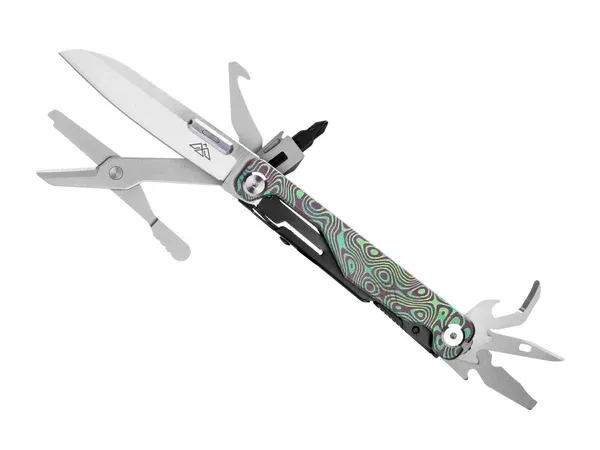 Multitool Met Glasbreker (11 Tools) | Teton Forest · Green black