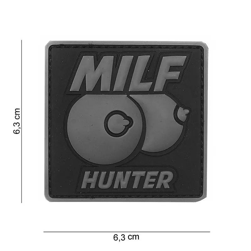Embleem 3D PVC Milf Hunter Grijs