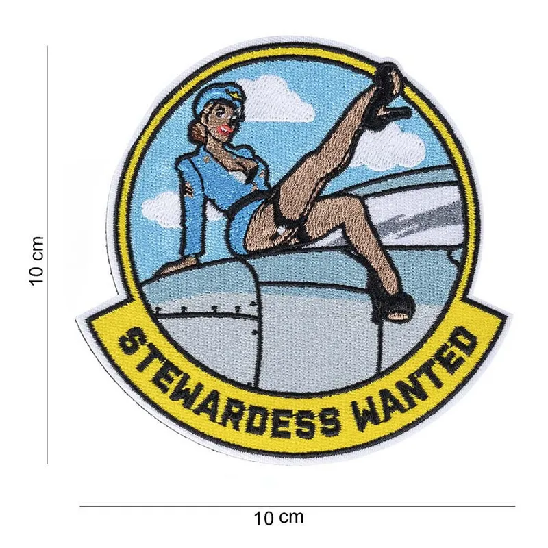 Embleem Stof Stewardess Wanted