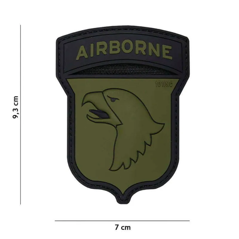Embleem 3D PVC Airborne 101ST Groen