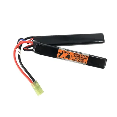 Battery LIPO 7.4V 2000mAh 15/25C Twin Stick - Valken