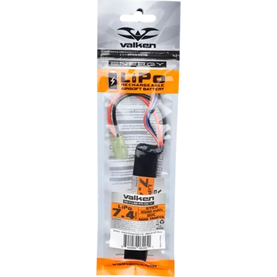 Battery LIPO 7.4V 1000mAh 30C Stick Style - Valken