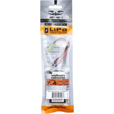 Battery LIPO 7.4V 1300mAh 30C PEQ Style - Valken