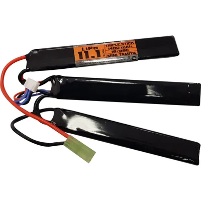 Battery LIPO 11.1V 1400mAh 15/25C Triple Stick - Valken