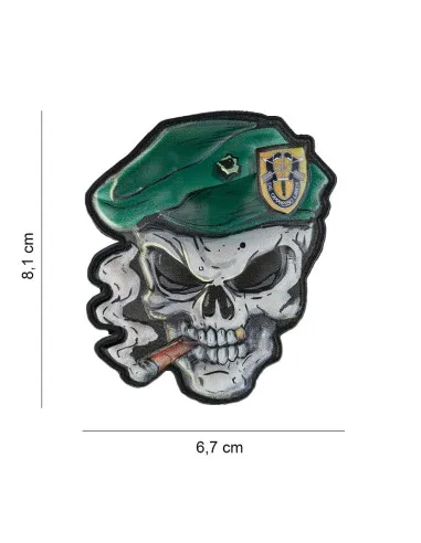 Patch 3D UV Skull Beret · Verde / OD