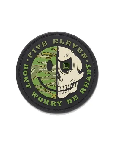 5.11 Tactical Don't Worry Be Ready Velcro Patch · Negro