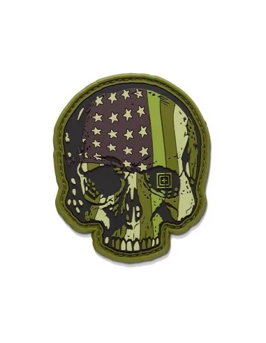 5.11 Tactical Patriot Skull Velcro Patch · Verde / OD