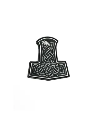 Dragon Thors Hammer Velcro patch - Black/White - JTG