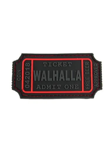 JTG Walhalla Ticket Velcro Patch · Negro