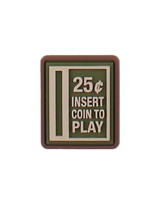 Insert Coin to play, Green Velcro patch - JTG