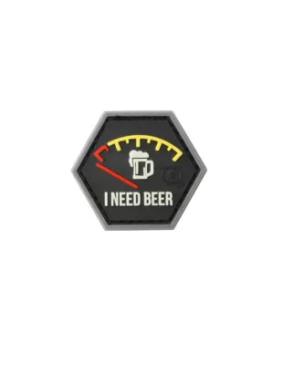 I NEED BEER Red Velcro patch - JTG
