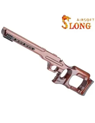 Tactical Wood Stock for Tokyo Marui VSR-10 - Wood - Slong Airsoft